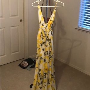 Lemon maxi dress